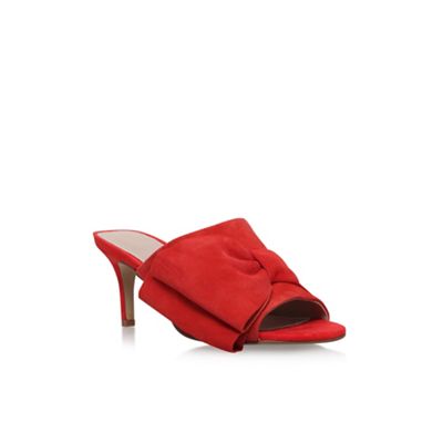 Red 'Hilda' low heel sandals